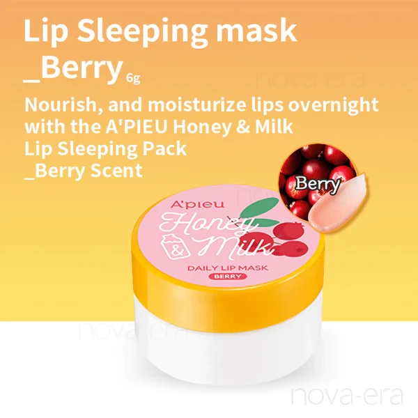 A'PIEU Honey & Milk Lip Mask Berry 6g