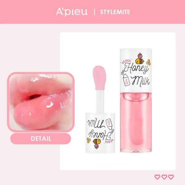 A'PIEU Honey & Milk Lip oil Peach 5g