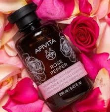 APIVITA Rose Pepper Shower Gel with Essential Oils 250ml