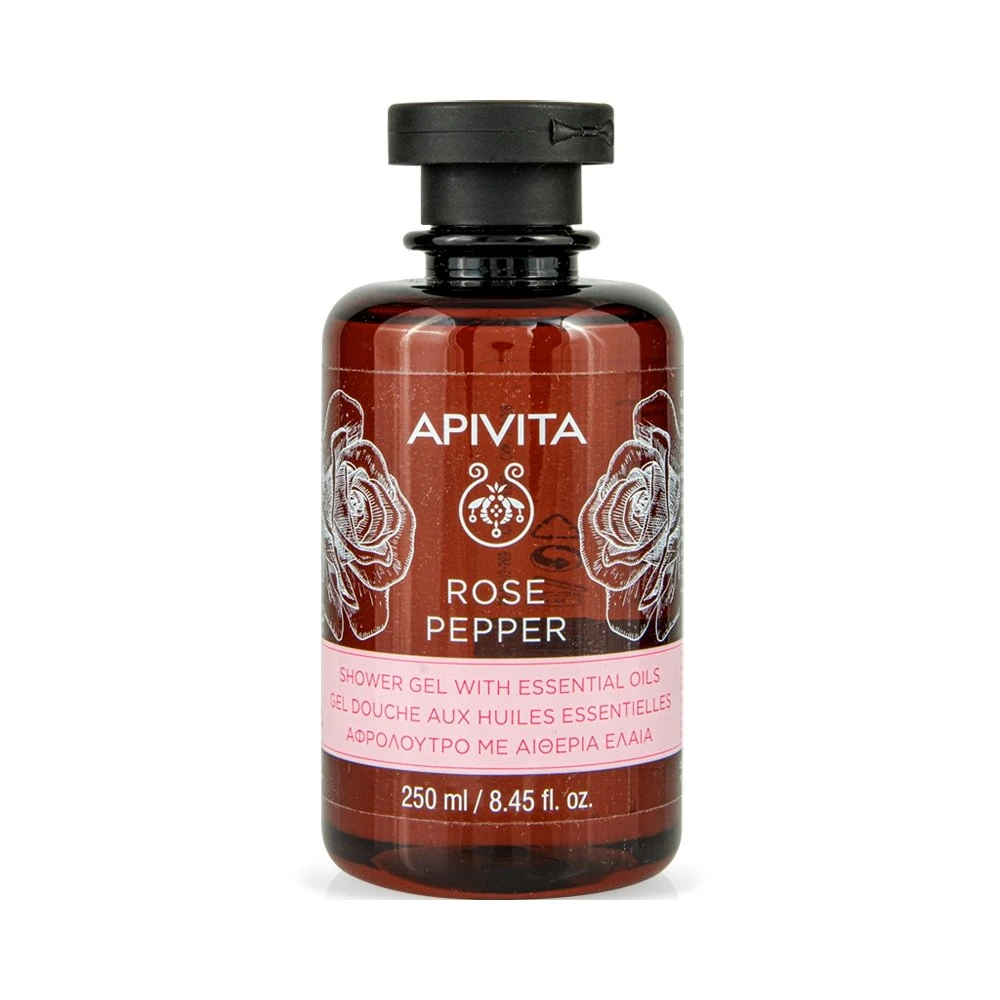 APIVITA Rose Pepper Shower Gel with Essential Oils 250ml
