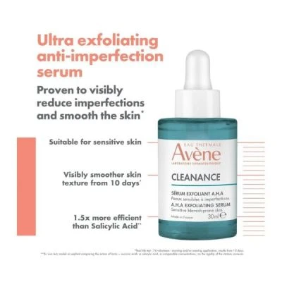 AVENE Cleanance Exfoliating Serum AHAs 30ml