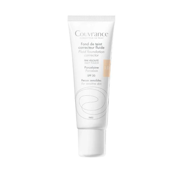 AVENE Fluid Foundation Corrector 1.0 Porcelain Spf20 Sensitive Skin 30ml
