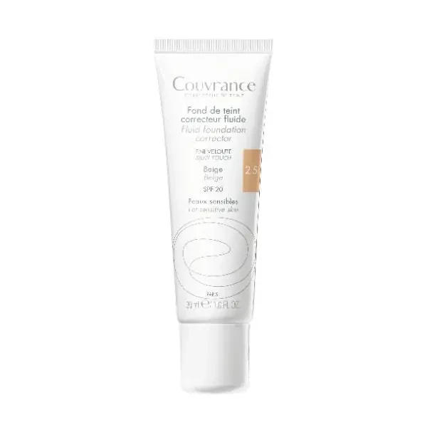 AVENE Fluid Foundation Corrector 2.5 Beige Spf20 Sensitive Skin 30ml