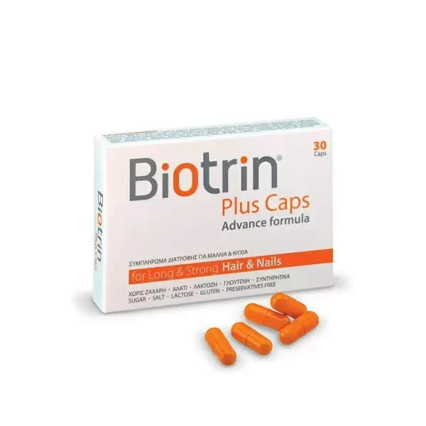 BIOTRIN Plus Caps Advance Formula Hair & Nails 30 Κάψουλες