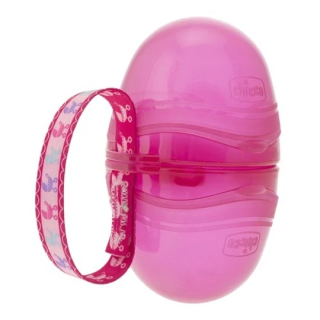 CHICCO Διπλή Θήκη Πιπίλας Σε Χρώμα Ρόζ 0+