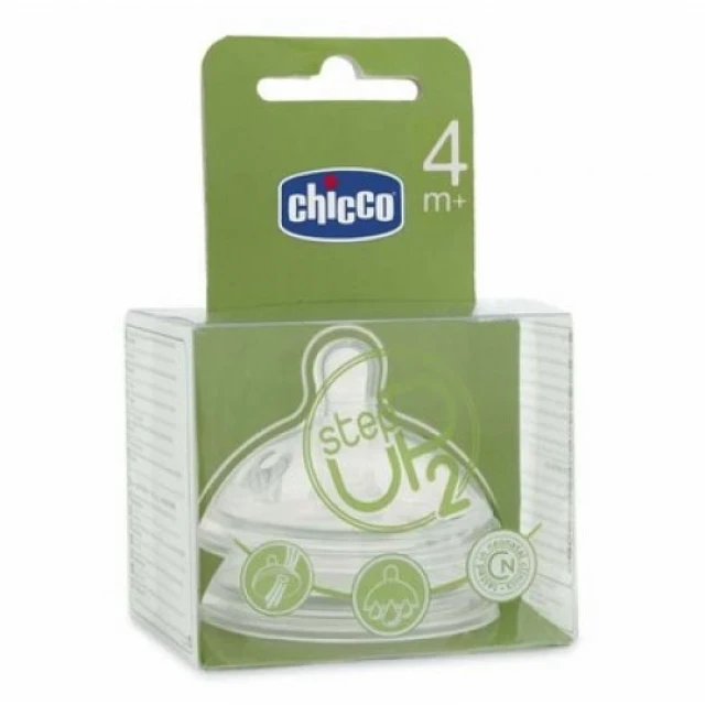 CHICCO Θηλή Step Up 2 4m+ Γρήγορη Ροή Tris 2 Τεμάχια