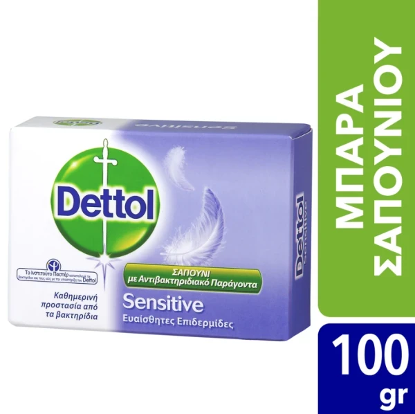 DETTOL Αντιβακτηριδιακό Σαπούνι Sensitive 100g
