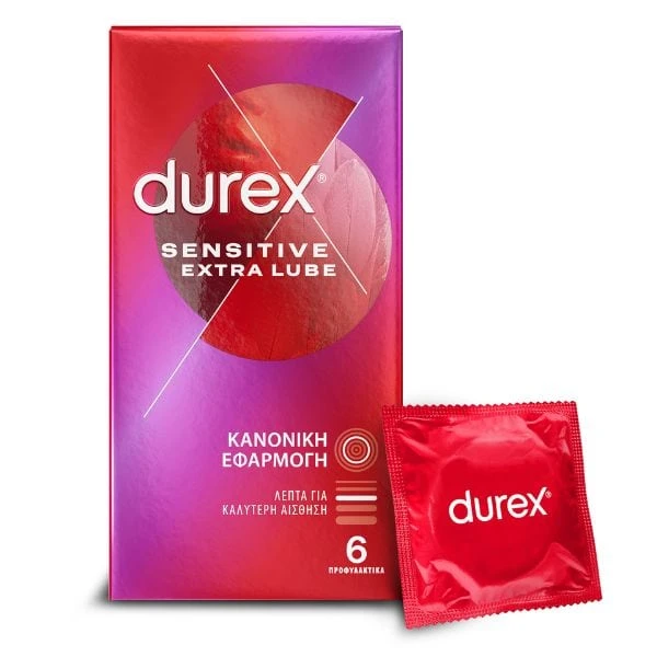 DUREX Sensitive Extra Lube 6 Τεμάχια