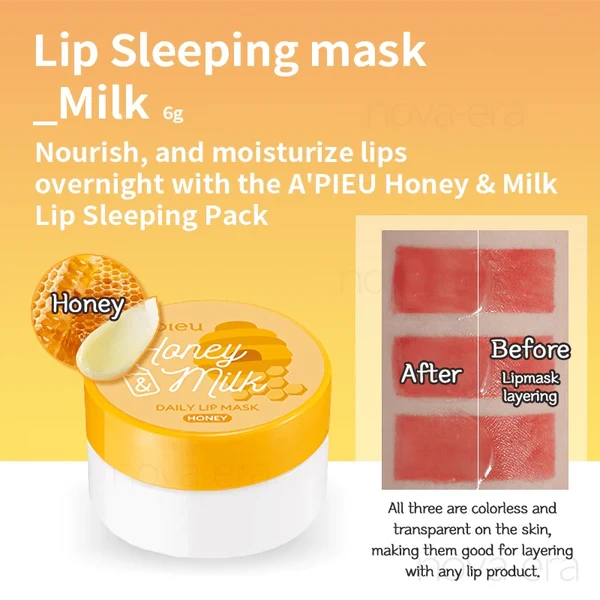 A'PIEU Honey & Milk Lip Mask Honey 1 Τεμάχιο