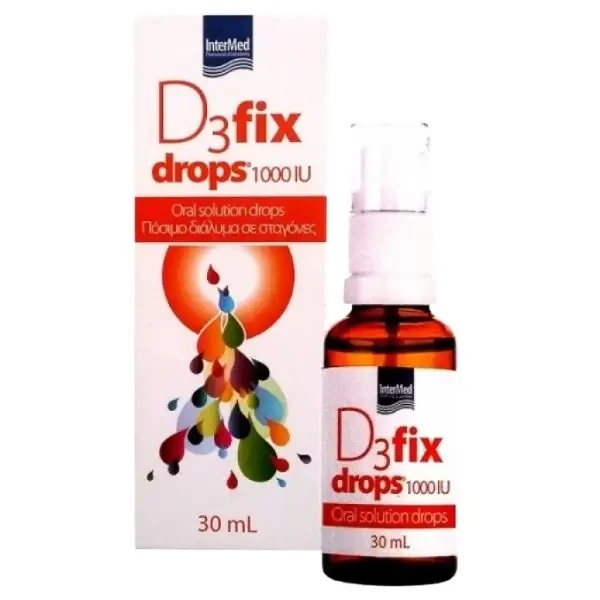 INTERMED D3 Fix Drops 1000 IU Πόσιμο Διάλυμα σε Σταγόνες 30ml