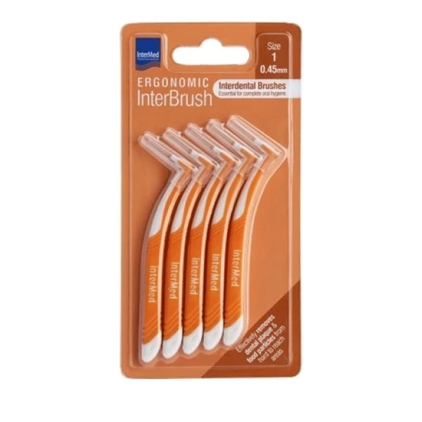 INTERMED Ergonomic InterBrush Size 1 Μεσοδόντια Βουρτσάκια 0.45 mm 5 Τεμάχια