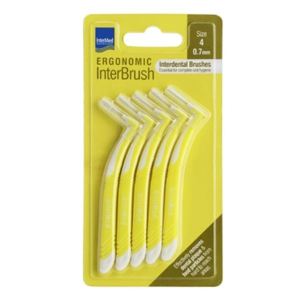 INTERMED Ergonomic InterBrush Size 4 Μεσοδόντια Βουρτσάκια 0.7 mm 5 Τεμάχια