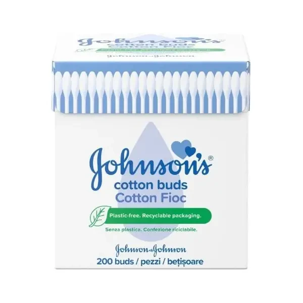 JOHNSON'S Baby Cotton Buds Μπατονέτες Βαμβακιού 200 Τεμάχια