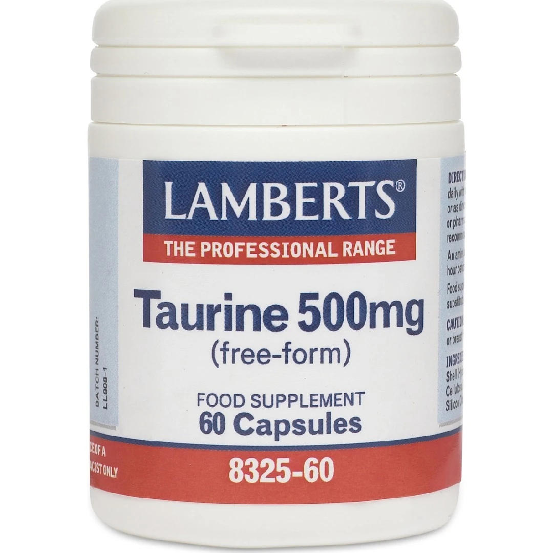 LAMBERTS Taurine 500mg 60 Κάψουλες