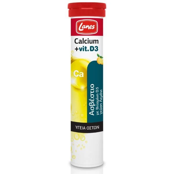 LANES Calcium & Vitamin D3 20 Αναβράζουσες Ταμπλέτες