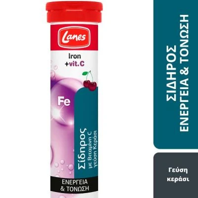 LANES Iron & Vitamin C 20 Αναβράζοντα Δισκία