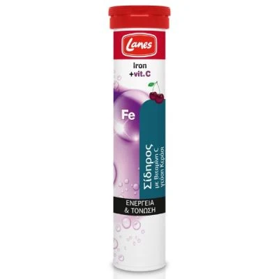 LANES Iron & Vitamin C 20 Αναβράζοντα Δισκία
