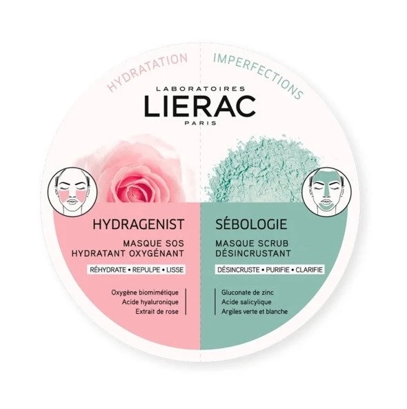 LIERAC Hydragenist & Sebologie Mask 2x6ml