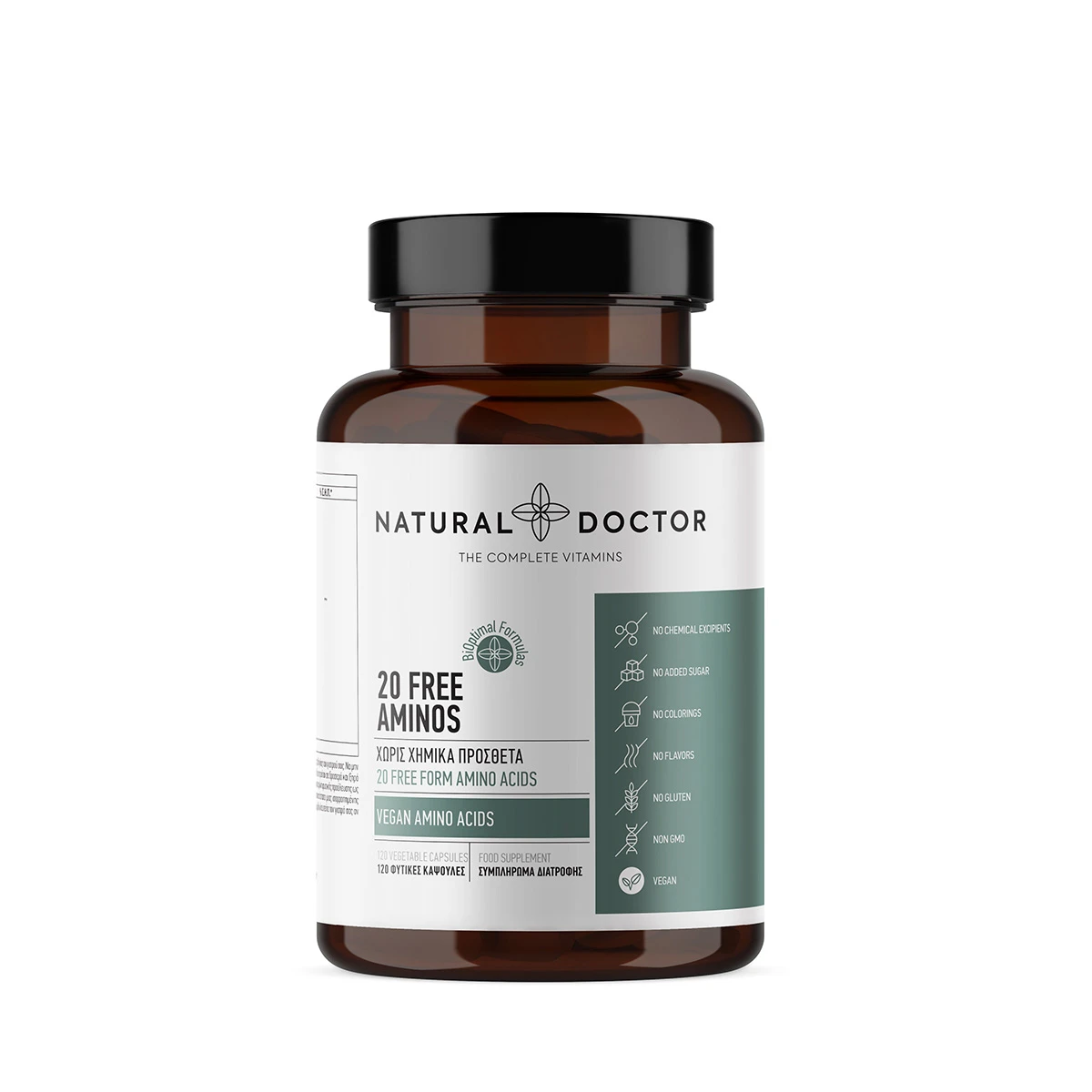NATURAL DOCTOR 20 Free Aminos 120 Κάψουλες