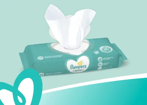 PAMPERS Sensitive Baby Μωρομάντηλα 208 Τεμάχια (4x52 Τεμάχια) 2+2 Δώρο