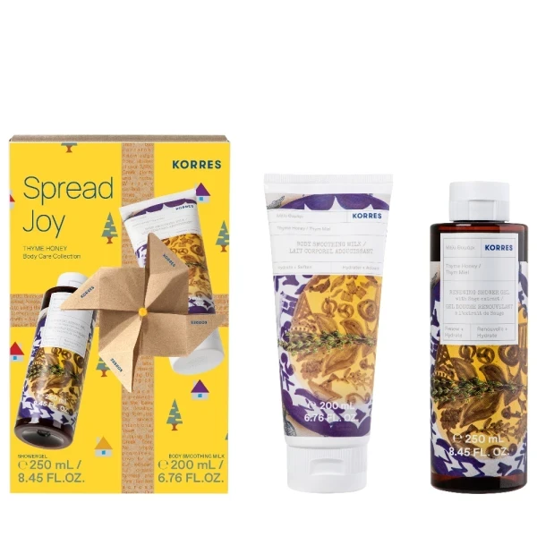 KORRES Thyme Honey Showergel 250ml & Thyme Honey Body Soothing Milk 200ml