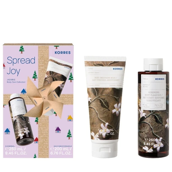 KORRES Renewing Body Cleanser Jasmine 250ml & Body Smoothing Milk Jasmine 200ml