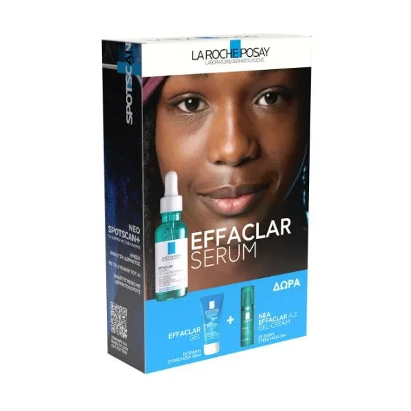 LA ROCHE POSAY Effaclar Serum 30ml + Effaclar M Purifying Foaming Gel 50ml & A.Z. Gel-Cream 3ml