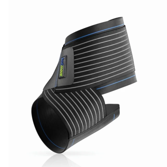 ACTIMOVE Sports Edition Ankle Support Elastic Wrap Around Large Black