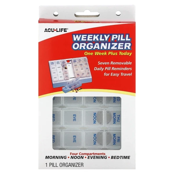 ACU-LIFE Weekly Pill Organizer Εβδομαδιαία Θήκη Χαπιών Μεγάλη 1 Τεμάχιο