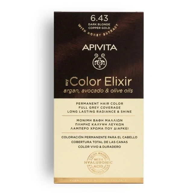 APIVITA My Color Elixir 6.43 Dark Blonde Copper Gold 50&75ml