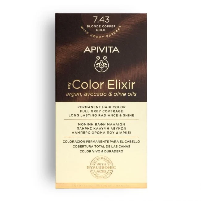 APIVITA My Color Elixir 7.43 Blonde Copper Gold 50&75ml