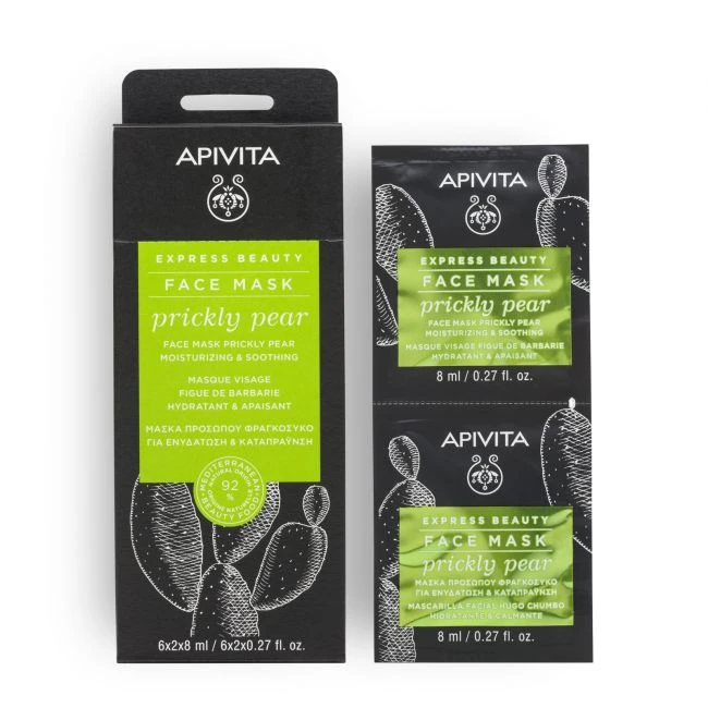 APIVITA Express Beauty Face Mask Prickly Pear Moisturizing & Smoothing 2x8ml