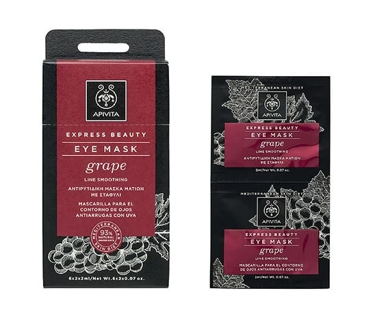 APIVITA Express Beauty Eye Mask Grape 2x2ml