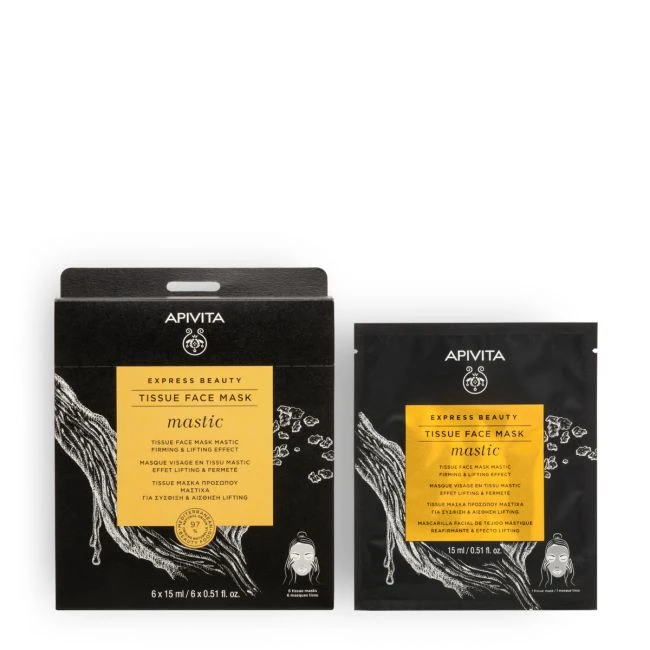 APIVITA Express Beauty Tissue Face Mask Mastic Firming & Lifting Effect 15ml