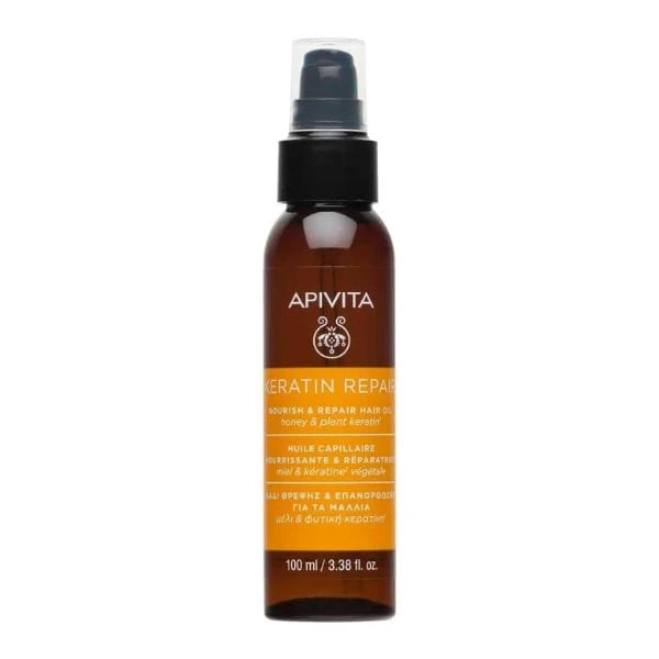APIVITA Keratin Repair Λάδι Θρέψης & Επανόρθωσης για τα Μαλλιά με Μέλι και Φυτική Κερατίνη 100ml
