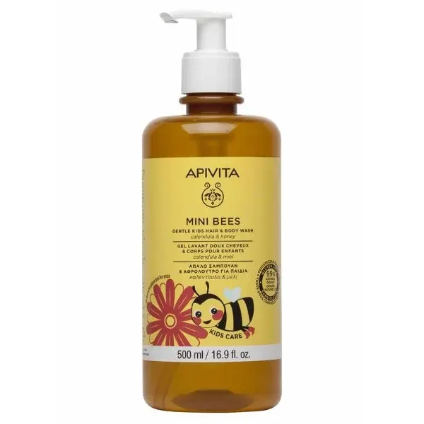 APIVITA Mini Bees Gentle Kids Hair & Body Wash 500ml