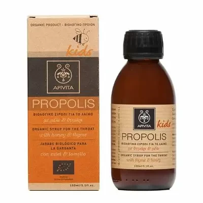 APIVITA PROPOLIS ΠΑΙΔΙΚΟ ΒΙΟΛ.ΣΙΡ.ΛΑΙΜΟ ΜΕΛΙ & ΘΥΜΑΡΙ 150ML