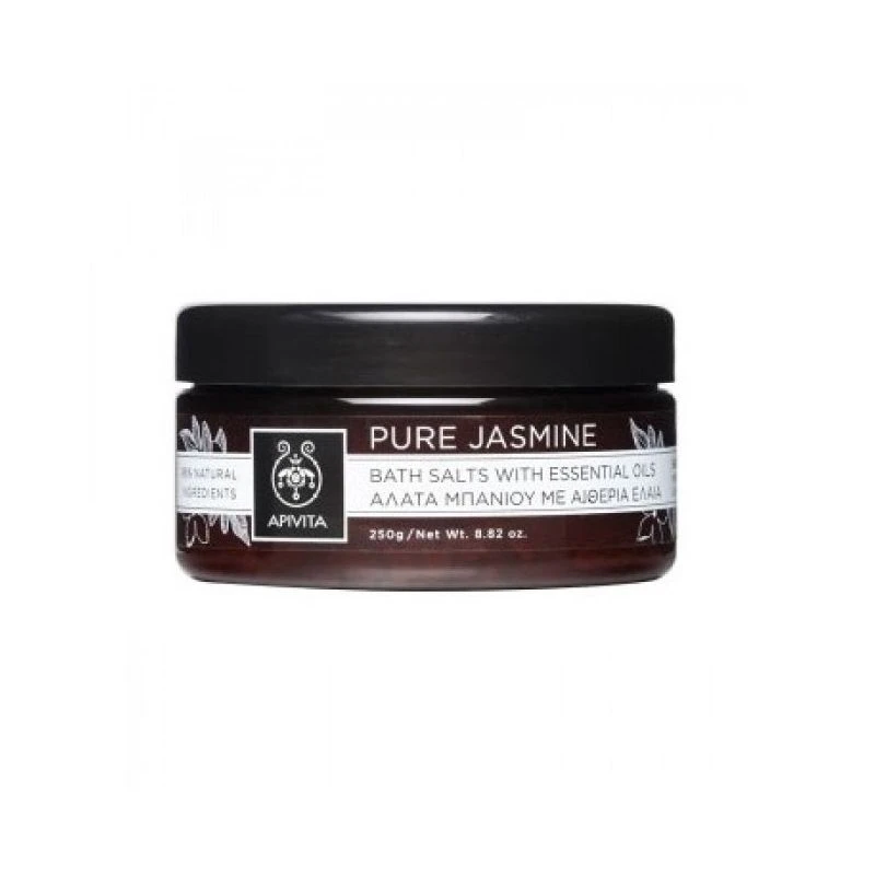 APIVITA Pure Jasmine Bath Salts with Essential Oils 250gr