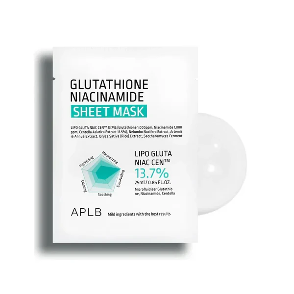 APLB Glutathione Niacinamide Sheet Mask 1 Τεμάχιο