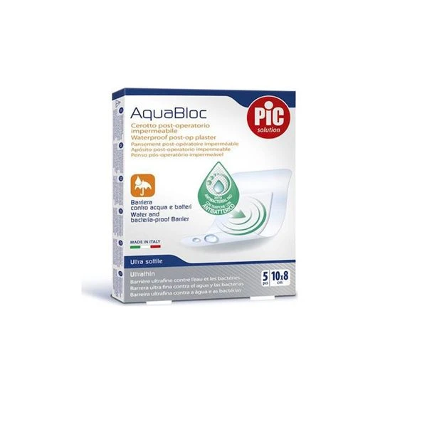 AQUABLOC Aqua Block Αδιάβροχο Επίθεμα 10x8cm 5 Τεμάχια