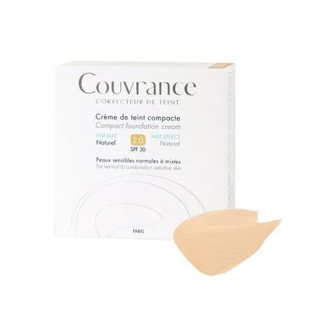 AVENE Couvrance Compact Foundation Fini Mat 2.0 Natural Spf30 Normal to Combination Sensitive Skin 10g