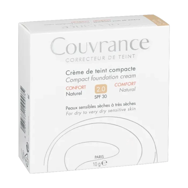 AVENE Couvrance Compact Foundation Comfort 2.0 Natural Spf30 Dry to Very Dry Sensitive Skin 10g