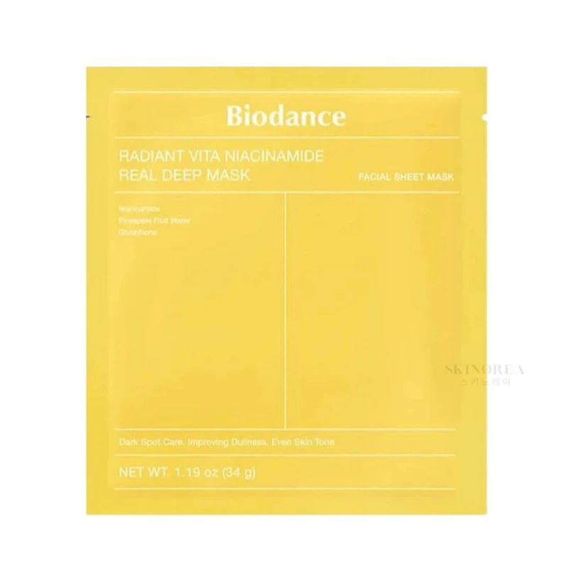BIODANCE Radiant Vita Niacinamide Real Deep Mask Illuminating Face Mask 1 Τεμάχιο