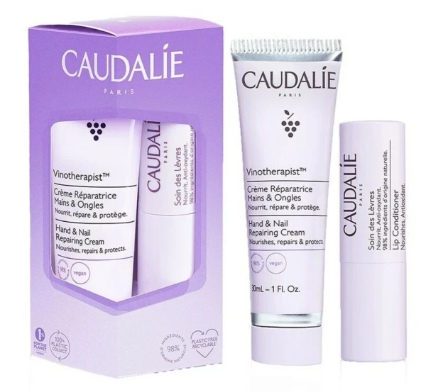 CAUDALIE Vinotherapist Hand & Nail Repairing Cream 30ml + Δώρο Lip Conditioner 4,5g