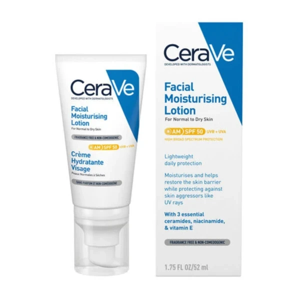 CERAVE Facial Moisturising Lotion Spf50 52ml