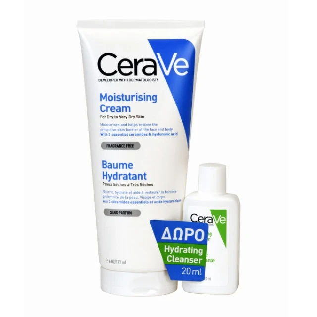 CERAVE Moisturising Cream 177ml + Δώρο Cleanser 20ml