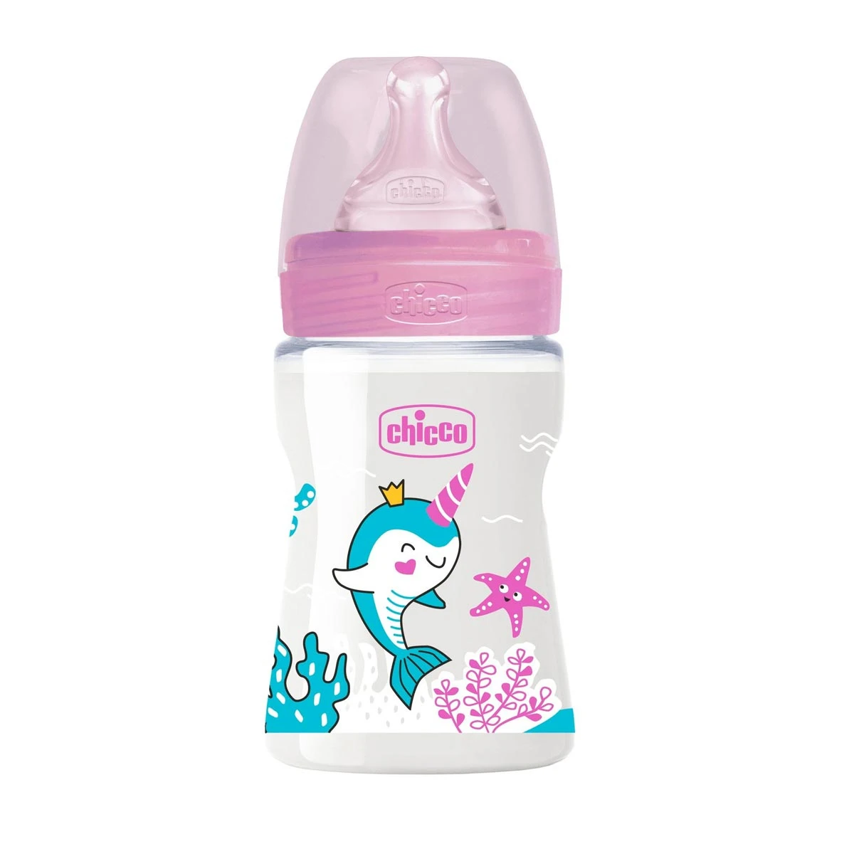 CHICCO Well Being Πλαστικό Μπιμπερό 150ml Με Θηλή Σιλικόνης 0+m