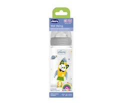 CHICCO Well Being Πλαστικό Μπιμπερό Unisex με Θηλή Σιλικόνης 4m+ 330ml