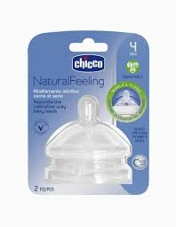 CHICCO Θηλή Σιλικόνης Natural Feeling Ρυθμιζόμενη Ροή 4m+ 2 Τεμάχια