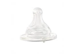 CHICCO Θηλή Σιλικόνης Simply Glass Γρήγορη Ροή 4m+ 1 Τεμάχιο